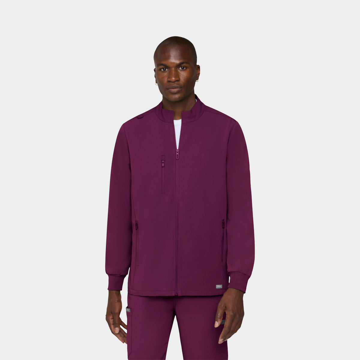 Men's 5-Pocket Full-Zip Track Scrub Jacket