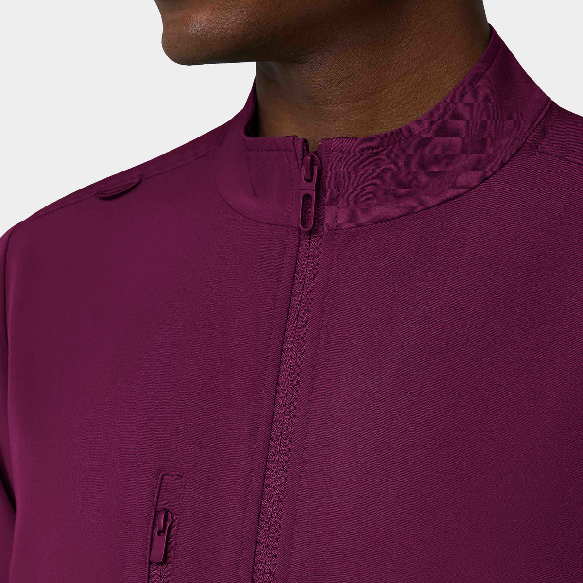 Men's 5-Pocket Full-Zip Track Scrub Jacket