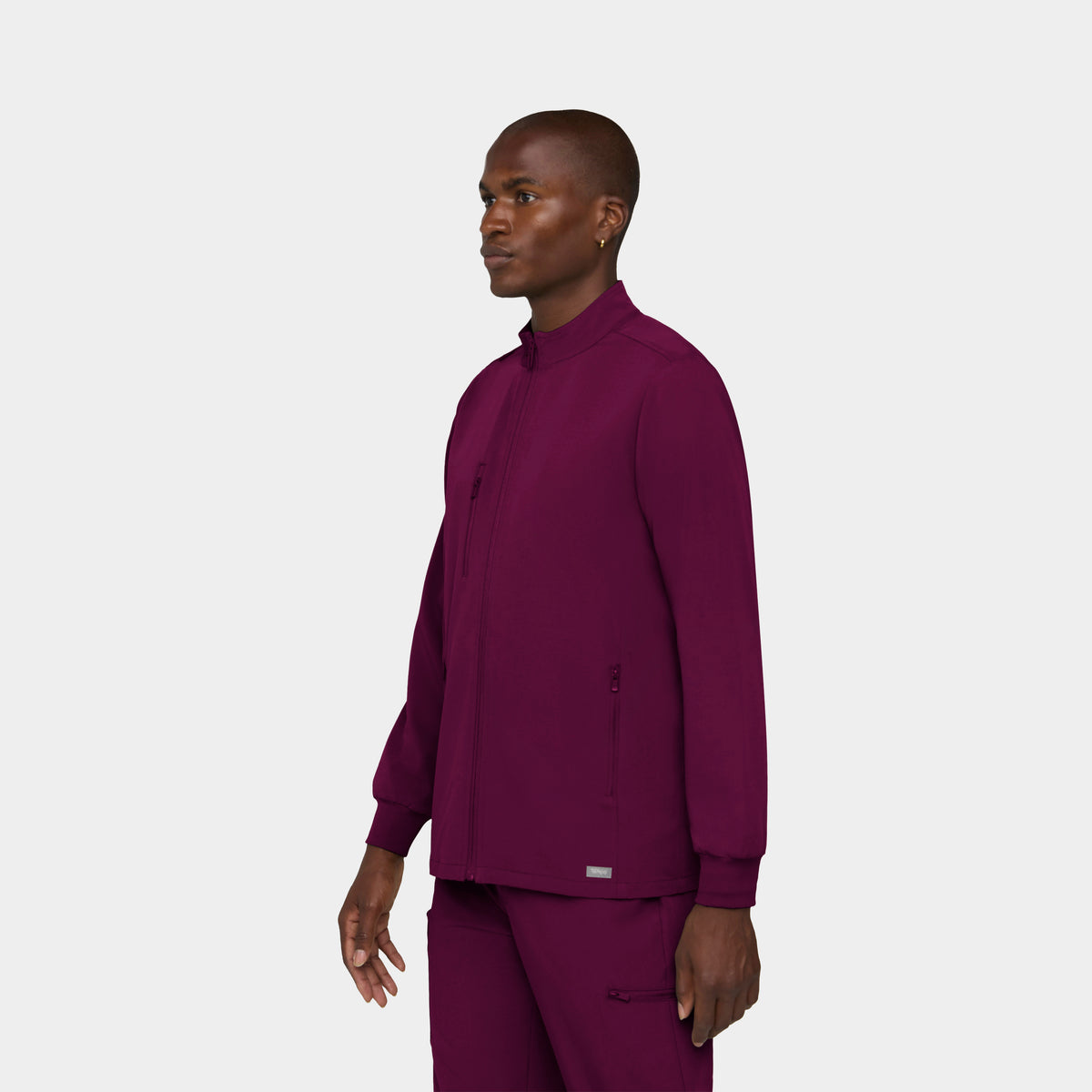 Men's 5-Pocket Full-Zip Track Scrub Jacket